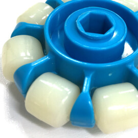 Multidirectioneel wiel met 8 rollers, 53.5 mm